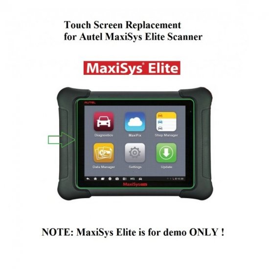 Touch Screen Panel Digitizer Replacement for Autel MaxiSys EliteAutel